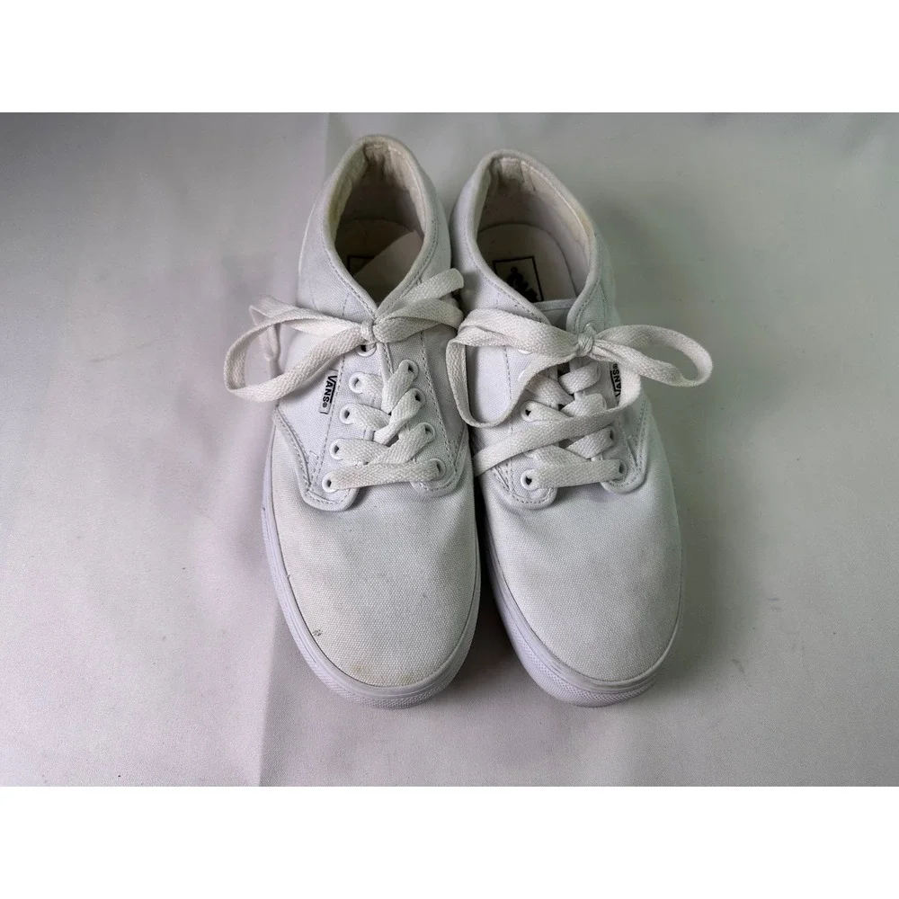 Vans Atwood Low White Canvas Skate‎ Shoes Mens Size 8.5 Casual Low Top Sneakers